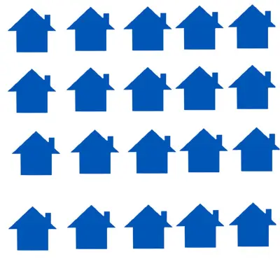 Lepljive insektne plošče hišne oblike 20 kos — dvostransko PP lepilo