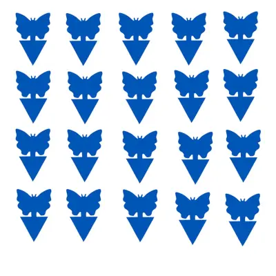 Vrtne lepilne plošče v obliki metulja, dvojna lepljivost, 20 kos