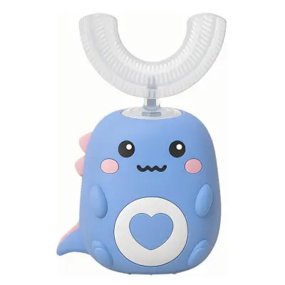 360° otroška električna zobna ščetka, sonična z LED lučko, 5 načinov čiščenja, USB polnjenje | TOOFY Modra