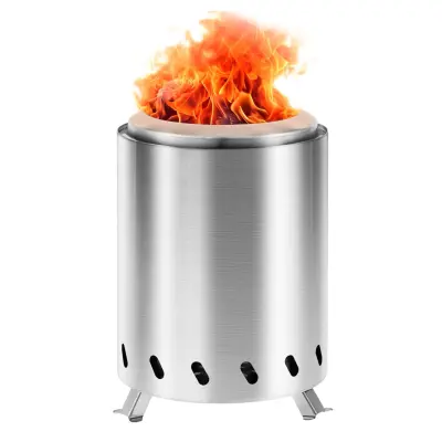 Brezdimno prenosno namizno kurišče, lesni peleti in tekoča goriva, kompaktno za 4–8 oseb | FIRENOVA