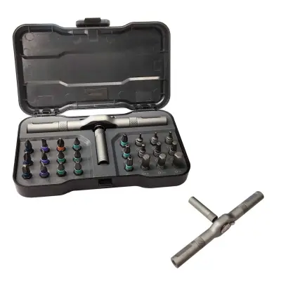 24-v-1 magnetni komplet izvijačev s T-ročajem in S2 jeklom | MAGNESCREW