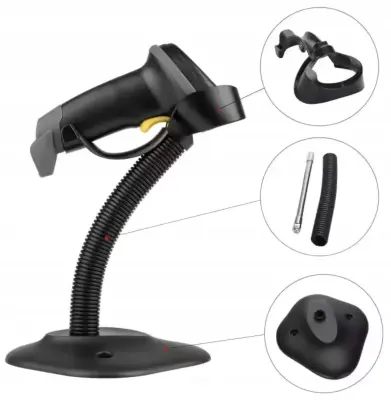 Zenwire Univerzalno nastavljivo stojalo za čitalnik črtne kode 1D/2D EAN QR, nedrseča podlaga, kovinski nosilec