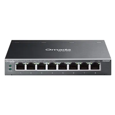 Mrežno stikalo TP-LINK Omada ES208GP 8-port Gigabit PoE+ RJ45 managed