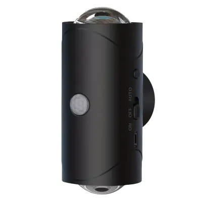 Pametna stenska LED svetilka s senzorjem gibanja 110°, 1500 mAh, magnetna (2 kosa) | AURAWALL Črna