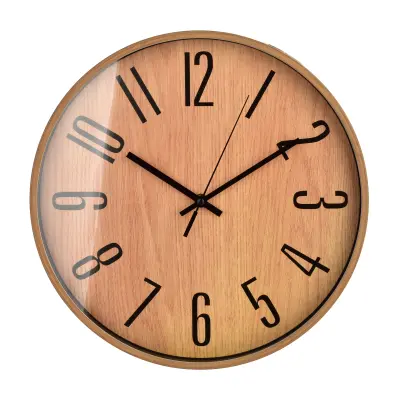 Stenska ura plastika Mondex RAMSEY 34x34x4 cm bež-rjava imitacija lesa 1 kos