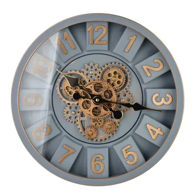 Stenska ura plastika MONDEX RAMSEY 40x40x7 cm rjava/zlata 1 kos