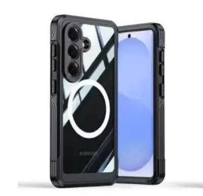 Odprta emb - ovitek za Samsung Galaxy S26,ohišje podpira brezžično polnjenje,prozorno 360 polno zaščitni,proti padcu in trku združljiv z MagSafe