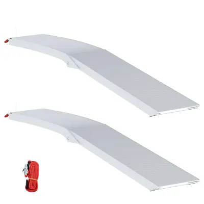 vidaXL Ramp za motor 680 kg 2 pcs srebrna 205 x 28 x 5 cm Aluminij