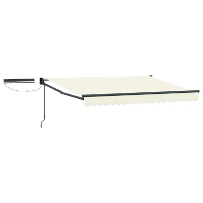 vidaXL Električni zložljiv senčnik krema 2,5 x 2 m