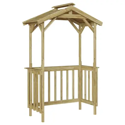 vidaXL Lopa za žar 133,5 x 63 x 200 cm Impregnirana borovina