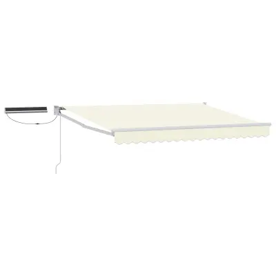 vidaXL Električni zložljiv senčnik krema 3,5 x 2 m