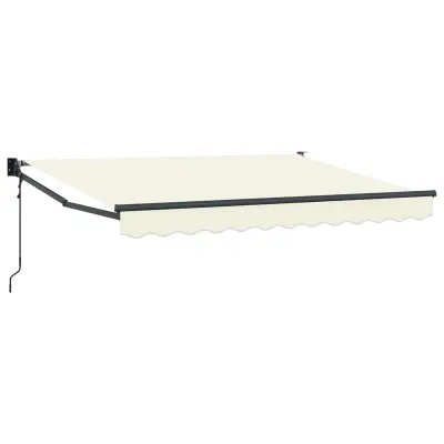 vidaXL Električni zložljiv senčnik krema 3 x 2 m