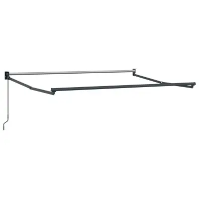 vidaXL Ročni zložljivi okvir senčila Antracit 3,5 x 2 m Aluminij