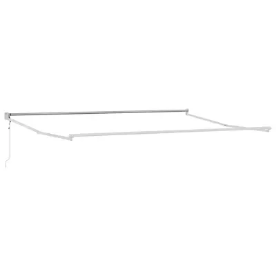 vidaXL Zložen okvir senčila Bela 450 × 300 cm Aluminij