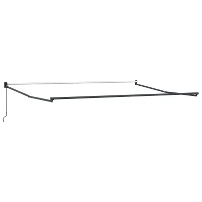 vidaXL Ročni zložljivi okvir senčila Antracit 4 x 2 m Aluminij