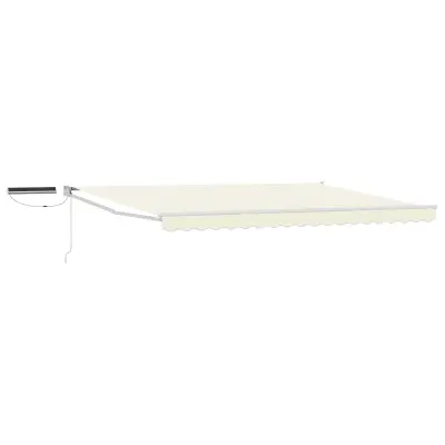 vidaXL Električni zložljiv senčnik krema 4 x 2 m