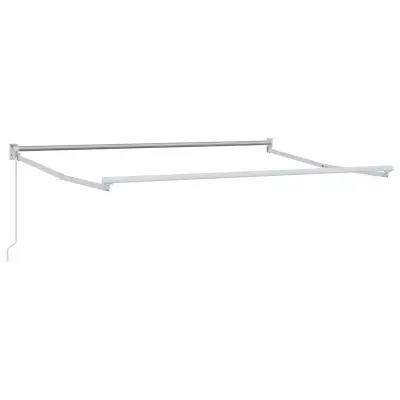 vidaXL Ročni zložljivi okvir senčila Bela 2,5 x 2 m Aluminij