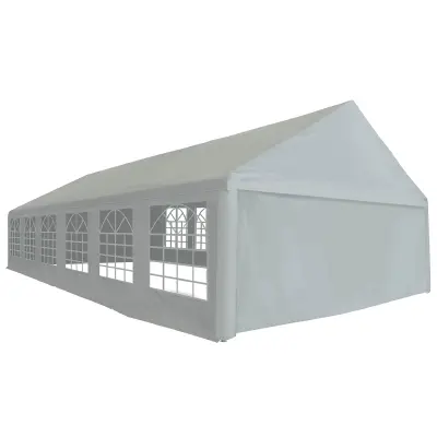 vidaXL Platno šotora brez okvirja Siva 12 x 6 m PE