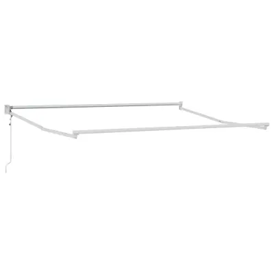 vidaXL Zložen okvir senčila Bela 350 x 250 cm Aluminij