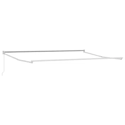 vidaXL Ročni zložljivi okvir senčila Bela 4 x 2 m Aluminij