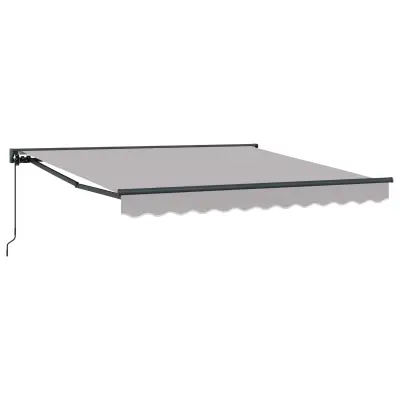 vidaXL Okvir tende Svetlo siva 300 x 250 cm Poliester s PU premazom