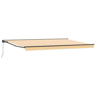 vidaXL Okvir tende Rumena in Bela 500 × 300 cm Poliester s PU premazom