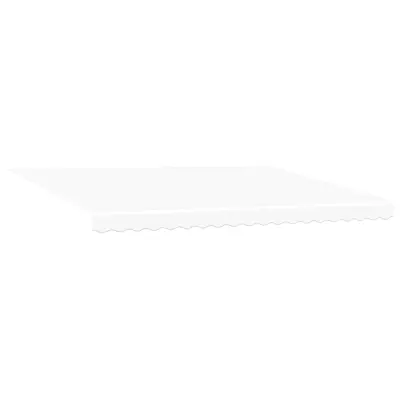 vidaXL Retraktilna tenda Bela 450 × 300 cm Poliester in jeklo