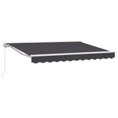 vidaXL Retraktilna tenda Antracit 300 x 200 cm Aluminij in tkanina
