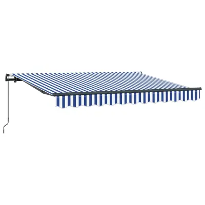 vidaXL Retraktilna tenda Modra 300 x 200 cm blago