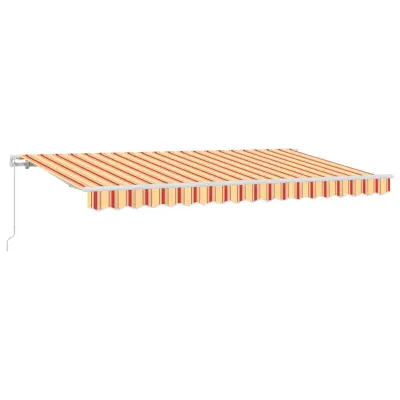 vidaXL Retraktilna tenda Rumena 400 x 200 cm blago