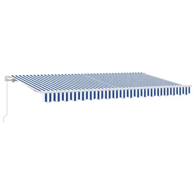 vidaXL Retraktilna tenda Modra 350 x 200 cm blago