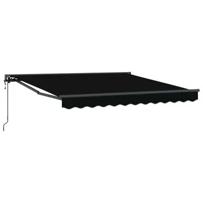 vidaXL Okvir tende Črna 300 x 250 cm Poliester s PU premazom
