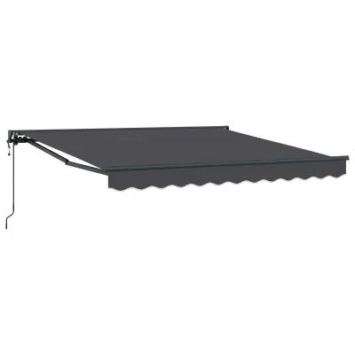 vidaXL Okvir tende Antracit 350 x 250 cm Poliester s PU premazom