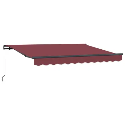 vidaXL Retraktilna tenda Burgundija 250 x 200 cm blago