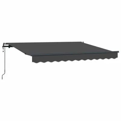 vidaXL Retraktilna tenda Antracit 300 x 200 cm blago