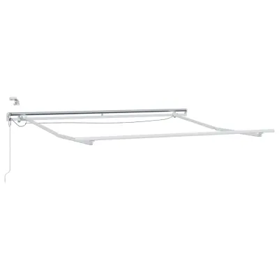 vidaXL Okvir tende z LED lučmi Bela 350 x 250 cm Aluminij