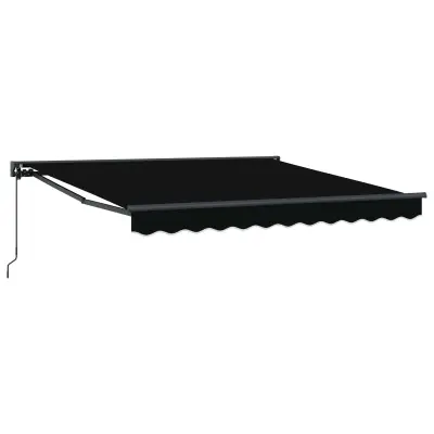 vidaXL Okvir tende Črna 300 x 250 cm Poliester s PU premazom