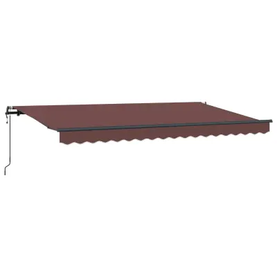 vidaXL Retraktilna tenda Rjava 400 x 200 cm blago