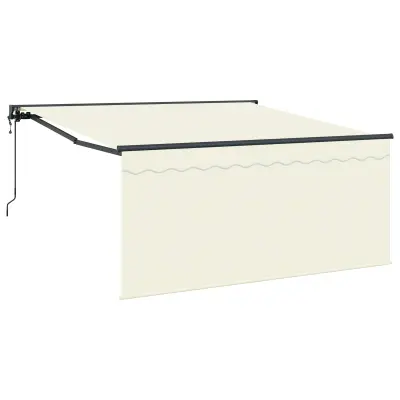 vidaXL Retraktilna tenda krema 300 x 250 cm Poliester in aluminij