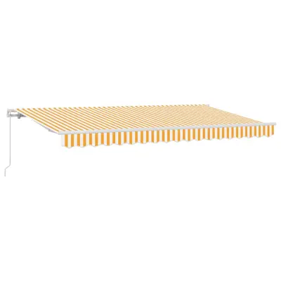 vidaXL Retraktilna tenda Rumena 350 x 200 cm blago