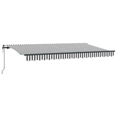 vidaXL Retraktilna tenda Antracit 400 x 200 cm blago
