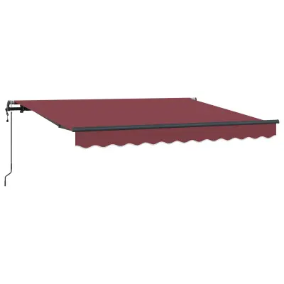 vidaXL Retraktilna tenda Burgundija 250 x 200 cm blago