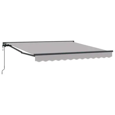 vidaXL Okvir tende Svetlo siva 300 x 250 cm Poliester s PU premazom