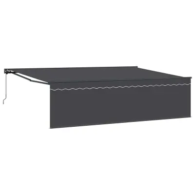 vidaXL Retraktilna tenda Antracit 500 × 300 cm Poliester in aluminij
