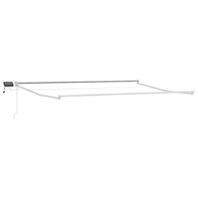 vidaXL Električni zložljivi okvir tende Bela 5 x 3 m Aluminij