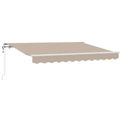 vidaXL Retraktilna tenda Bež 350 x 200 cm blago