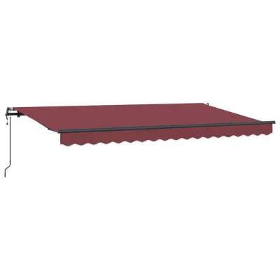 vidaXL Retraktilna tenda Burgundija 400 x 200 cm blago