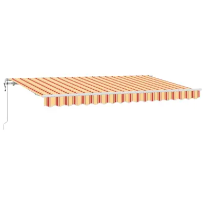 vidaXL Retraktilna tenda Rumena 400 x 200 cm blago