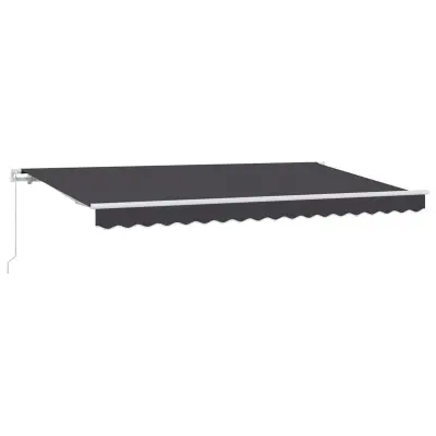 vidaXL Retraktilna tenda Antracit 400 x 200 cm blago