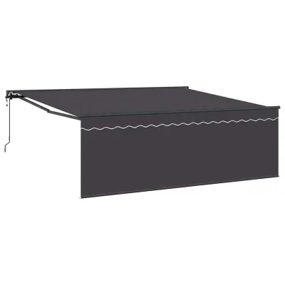 vidaXL Retraktilna tenda Antracit 400 × 300 cm Poliester in aluminij